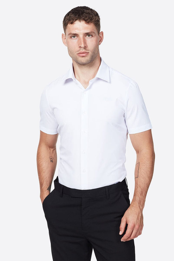 Gege Shirts & Tops SHORT SLEEVE ESSENTIAL SHIRT WHITE