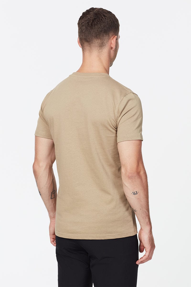 Gege CREW CLASSIC-HEM BROWN CHAMEL