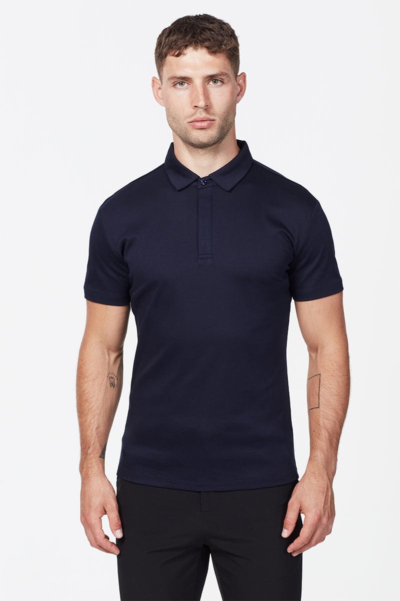 Polo TIPPED POLO CLASSIC-HEM NAVY