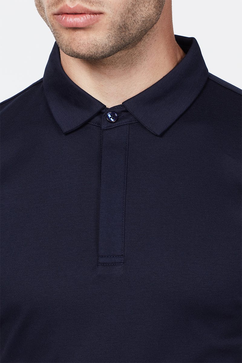 Polo TIPPED POLO CLASSIC-HEM NAVY