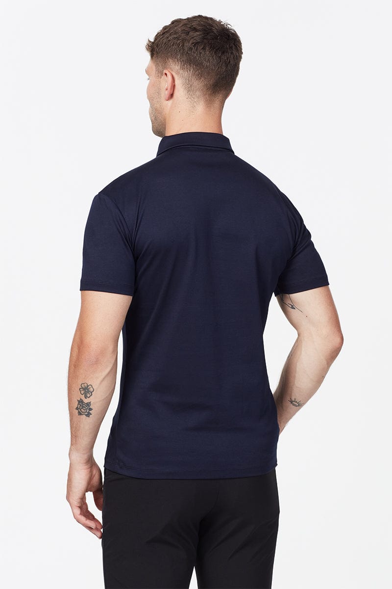 Polo TIPPED POLO CLASSIC-HEM NAVY